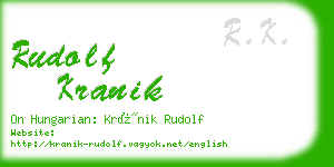 rudolf kranik business card